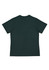 A dark green women's short sleeve tee, featuring a simple design and a plain back. It includes a logo.