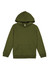 A green hoodie featuring a front pocket and a hood, with a simple design and no visible branding.