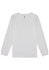 A white long sleeve T-shirt featuring a logo, designed for youth. Simple and classic in style.