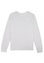 A white long sleeve women's T-shirt with a simple design and cuffs at the wrists, featuring a logo.