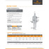 A sizing chart for the Men's Hamilton HD Thermal Jacket, featuring measurements for chest, sleeve, and body dimensions.