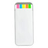 A highlighter set featuring five neon-coloured highlighters in a compact case with a protective cover.