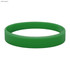 A dark green silicone wristband featuring a smooth, flexible design and a simple circular shape.