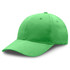 A green premium soft cotton cap with a curved peak and stitched detailing, featuring a logo on the front.