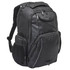 A black laptop backpack featuring multiple compartments and pockets, designed for carrying laptops and accessories.