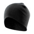 A black knit beanie with a snug fit and no visible branding. Ideal for headwear.