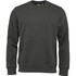 A green Men's Yukon Crew Pullover sweater with a slight texture and a logo on the label.