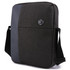 A laptop shoulder bag in dark grey fabric, featuring a sleek design and a logo on the front.