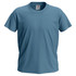 A blue Junior Classic T-shirt with short sleeves and a round neckline, featuring a logo on the label.