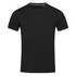 A black Men's Clive Crew Neck T-shirt displayed flat. It features short sleeves and a crew neckline.