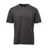 A grey men's t-shirt with short sleeves, featuring a logo on the design.