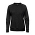 A black Women's Monashee Henley shirt featuring a button neckline and long sleeves. The fabric has a textured appearance.