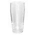 A clear, transparent beer glass with a tall, sleek design, holding 380ml of liquid. Features a logo on the side.