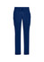 Navy blue men’s straight leg scrub pants with pockets and an elastic waistband. Features a logo.