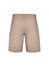 Men's lightweight outdoor shorts in a neutral beige colour, featuring pockets and a logo on the back.