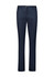 A pair of women's slim leg stretch chino pants in navy, featuring a front button closure and pockets.