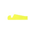 A bright yellow V-shaped phone and tablet stand, designed for stability and support. Features a simple design.