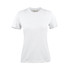 A white Women's Printer 140 Tee, featuring a classic crew neck and short sleeves. The shirt has a logo on the label.