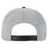 A grey cap with a black adjustable strap and a logo at the back. The fabric has a textured appearance.