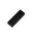 A black stackable brick flash drive, resembling a LEGO piece, with rounded stud details on the surface.