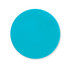 A round silicone jar opener in a vibrant turquoise colour, featuring a smooth surface and no visible branding.