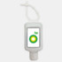 A 60ml hand sanitiser gel in a white silicone soft travel sleeve, featuring a logo on the front.