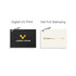 A7 pearlescent index cards with a ring, featuring a white and black colour scheme, and a branding logo.