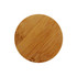 A round bamboo bottle opener with a smooth, natural wood finish. It features a simple, circular design.