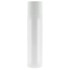 A clear lip balm tube with a white cap, featuring a smooth surface and a simple, minimalist design.