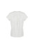 A short sleeve top in a light neutral colour with a pleated design at the front. It features a logo.