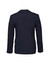 A women's longline jacket in dark navy with a fitted design and button details on the sleeves. It features a logo.