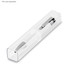 A clear rectangular pen packaging with a silver and black pen inside. The package features a logo on the side.