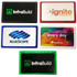 A variety of credit card-sized mint cards in different colours, featuring logos and branding on each.