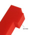 A red foam stick featuring a unique shape, 3cm thick, with one end cut out. It has a logo visible.