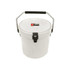 A white 12L ice bucket with a black handle and a logo on the lid.