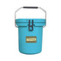 A turquoise 15L ice bucket with a handle and a branded logo on the front.
