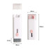 A compact white cleaning kit featuring a brush and a pink silicone attachment, with a protective cover.