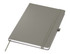 A green A5 notebook with a textured cover, elastic band closure, and a ribbon bookmark. It features a logo on the cover.