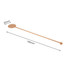 A rose gold stainless steel cocktail drink stirrer with a round flat end and a ball end, measuring 180mm in length.
