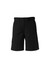 Black women's dress shorts featuring a flat front and side pocket. Includes a belt loop and brand logo.