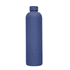 A drink bottle in a matte navy blue finish, featuring a secure screw cap and a minimalist design.