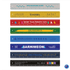 A collection of colourful 30cm rulers in various designs, featuring multiple logos and branding elements.