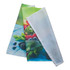 A set of custom cotton tea towels featuring vibrant fruit imagery in shades of green, blue, and red.