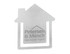 A metallic business card holder shaped like a house with a logo and branding on the surface.