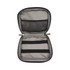 An open XL eco accessory pouch in grey, featuring a mesh pocket and elastic straps for organisation.