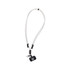 A phone lanyard designed for carrying devices, featuring an adjustable strap and a clip for secure attachment.