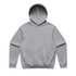 A grey hoodie featuring a hood and a front pocket, with a simple design and no visible logos.