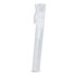 A clear hand sanitiser stick with a clip attached, featuring a smooth, cylindrical design.