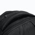 A black Fitzroy Backpack featuring a textured fabric and a sturdy top handle. It has a zippered compartment.