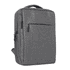 A grey Blackburn backpack featuring a front pocket, side pocket, and a handle on the top. It has a subtle branding detail.